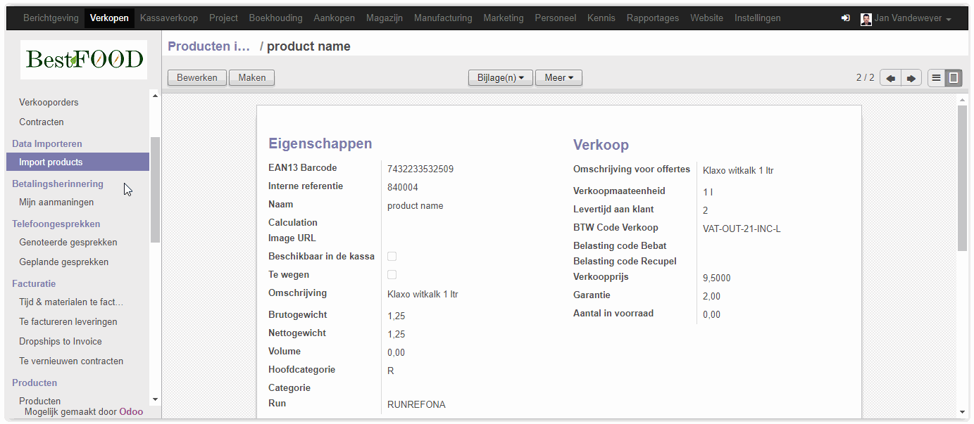 Odoo text and image block