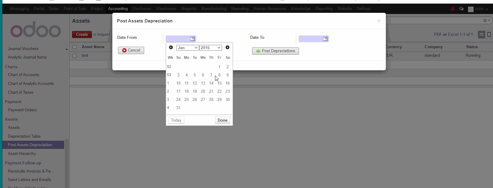 Odoo text and image block