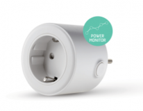 QNECT SMART MINI WIFI SOCKET   ENERGY MONITOR   FOR PLUGS WITH EIC TYPE E and F   16A or 3680W   Black