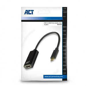 ACT USB-C naar HDMI female adapter, 4K