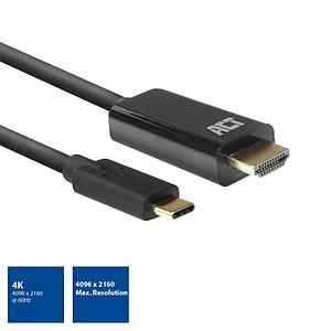 ACT USB-C NAAR HDMI MALE AANSLUITKABEL 4