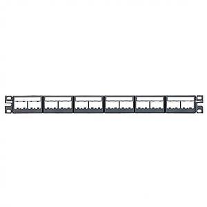19" modular PP 24port 1U SIplast black