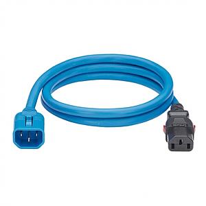 DUAL LOCKING POWER CORD IEC C14 TO IEC