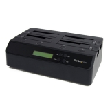 StarTech.com 4-Bay Hard Drive Cloner en Wisser, Standalone 1:3 HDD/SSD Kloner/Copier/Earser, USB 3.0/eSATA