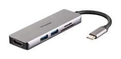 D-Link USB Type C Docking Station for Computer - 3 x USB Ports -                       2 x USB 3.0 - HDMI - Thunderbolt - Wired