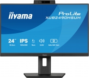 IIYAMA 24"WIDE LCD, 1920 x 1080, IPS panel, LED Bl., Built-in 5 MP Windows Hello Webcam & Microphone, Adaptive Sync,