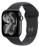 Apple Watch Series 11 GPS + Cellular 42mm Slate Titanium Case with Black Sport Band M/L