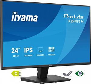 Iiyama Prolite X2491H-B1 24"WIDE LCD, 1920 x 1080, 120 Hz IPS panel, LED Bl., Adaptive Sync, 350 cd/m², 1500:1 Static